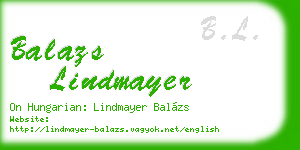 balazs lindmayer business card